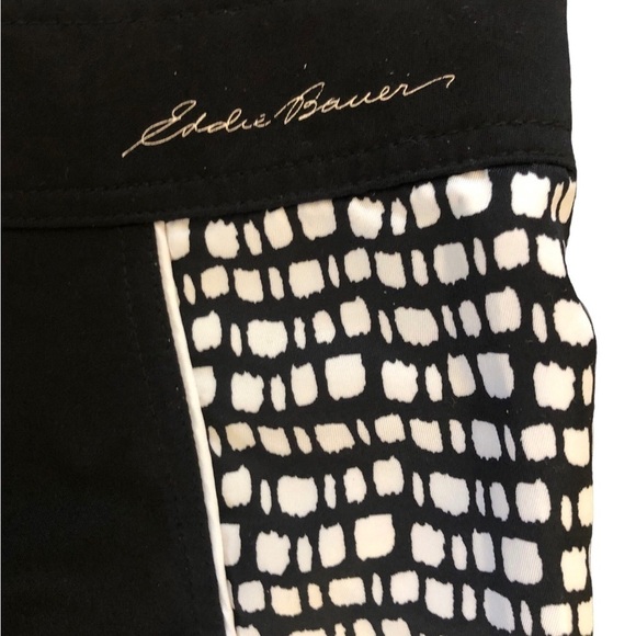 Eddie Bauer Board Shorts Sz. XL Black White Drawstring Close Casual Summer - Picture 4 of 5